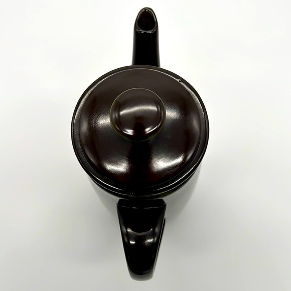 Vintage Franciscan Madeira Tall Earthenware Coffee Pot - Brown w/ Green Floral - Picture 7 of 15